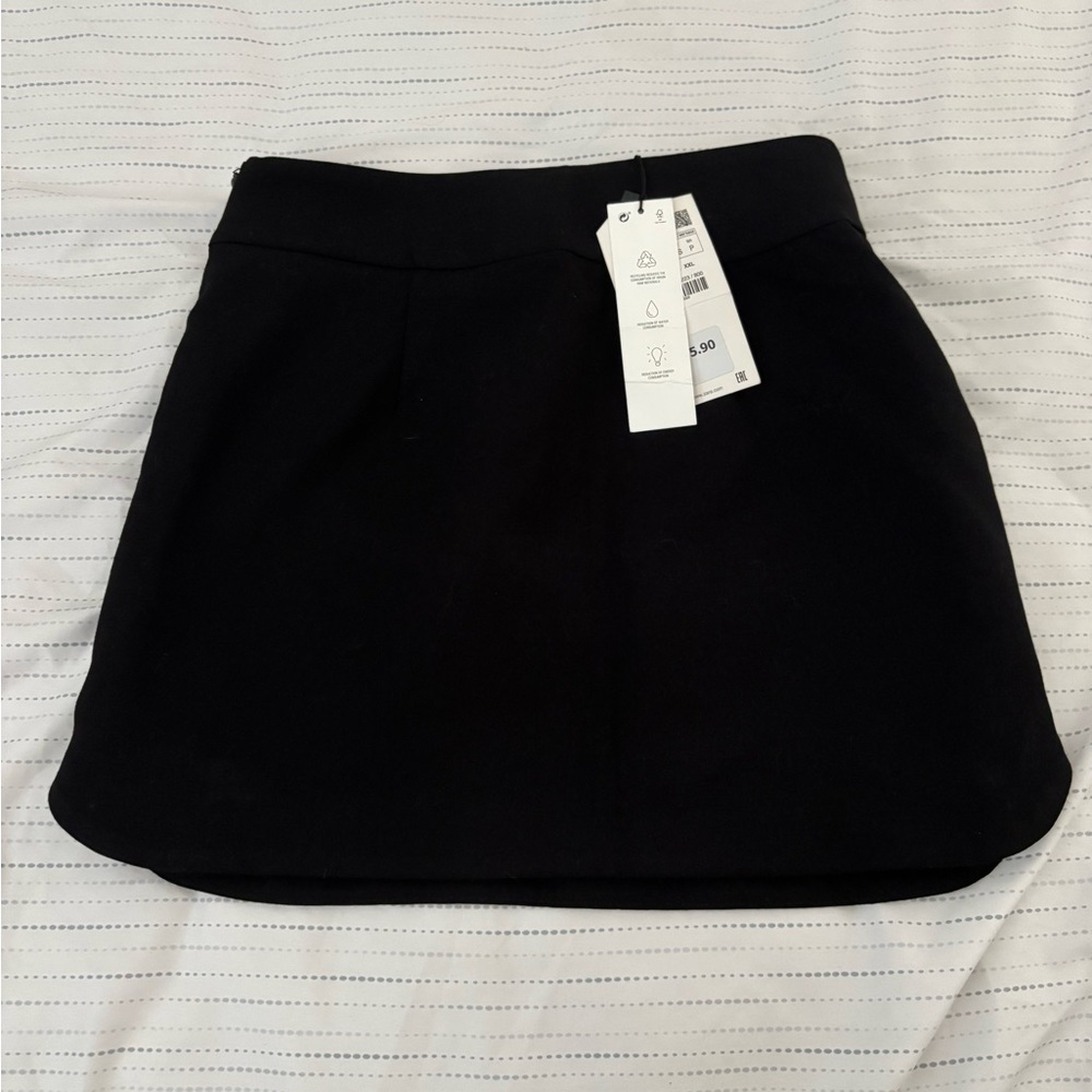 Zara Black Skater Mini Skirt NWT